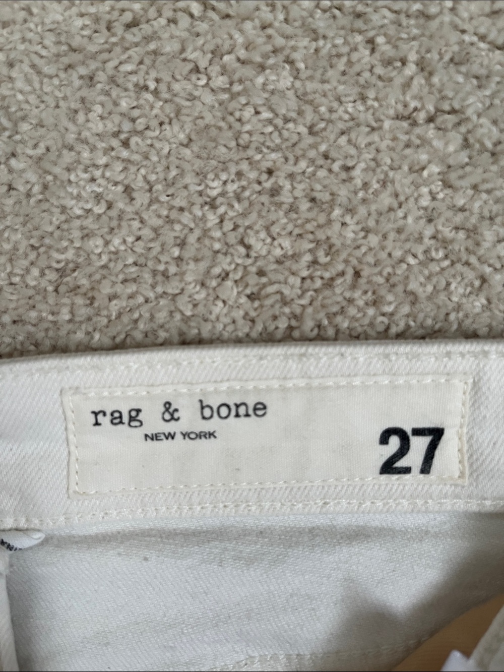 Ivory Rag & Bone Jeans Size 27 - Picture 2 of 4